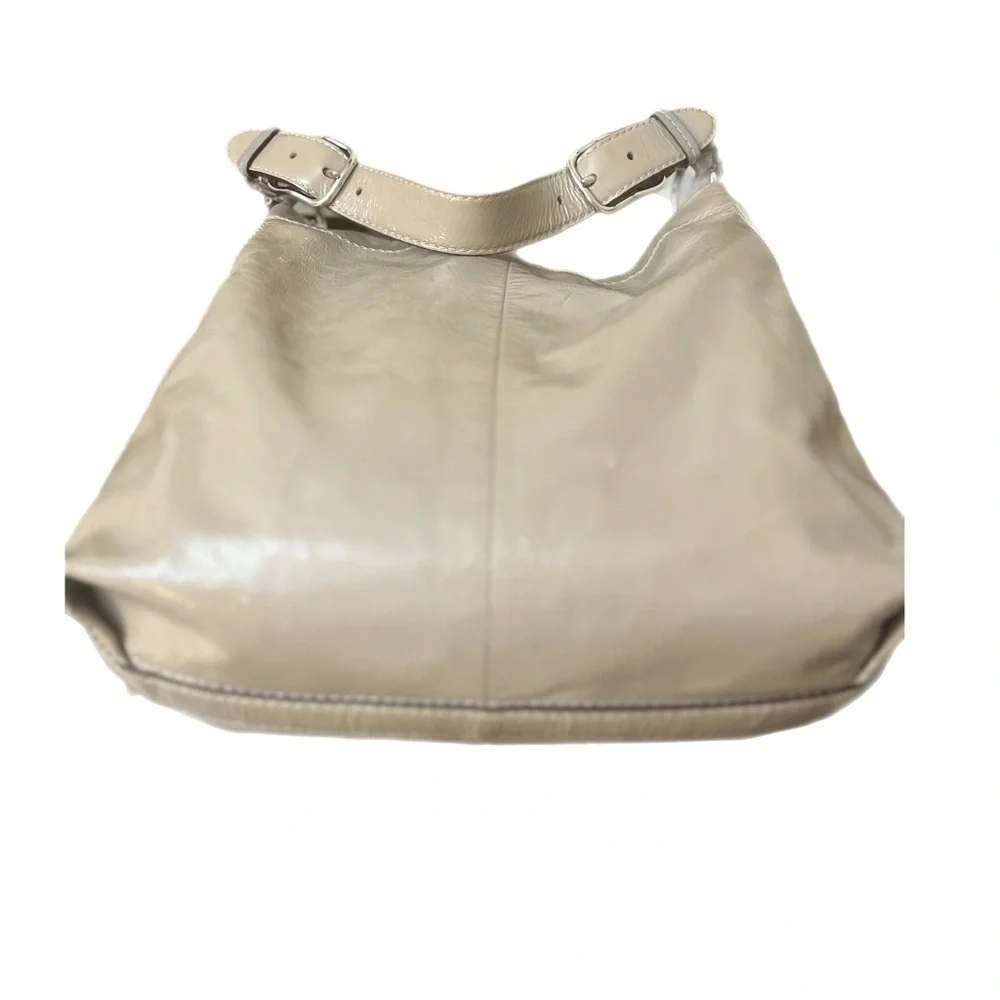 Coach Tan Leather Shoulder Bag with Relaxed Silhouette# 19755
